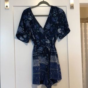 Beautiful blue floral romper!!